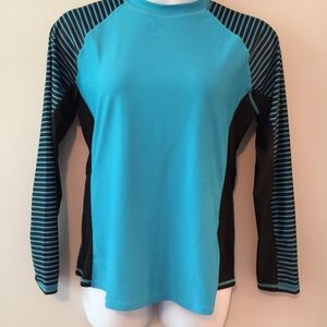 🌎🌎🌎 Swim Season! Turquoise and black board shirt, NWT, size 2XL